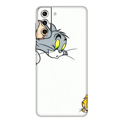 Samsung A/S Series Phone Skins (All Models) - Cute Tom And Jerry - 3D Embossed Finish (L-220) Samsung Galaxy S21 Plus 5G