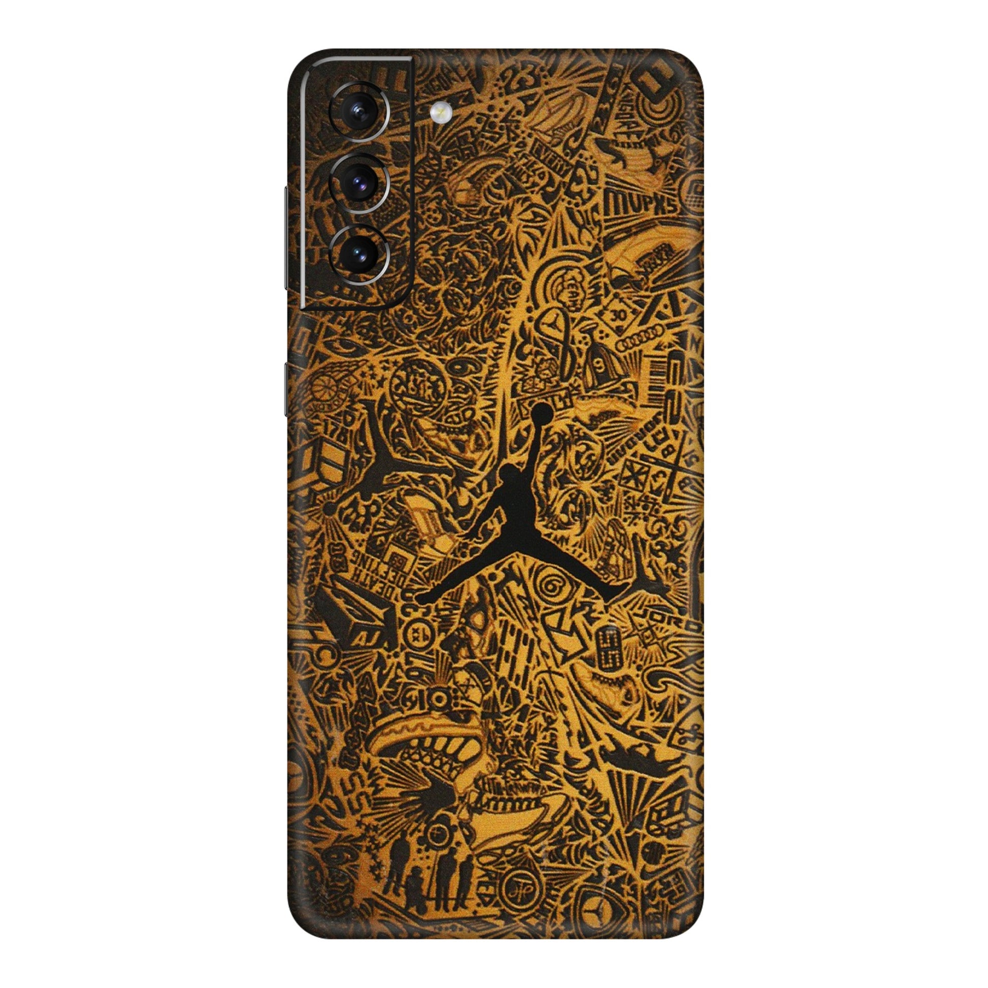 Samsung A/S Series Phone Skins (All Models) - Premium Gold Basketball Player - 3D Embossed Finish (L-236) Samsung Galaxy S21 Plus 5G