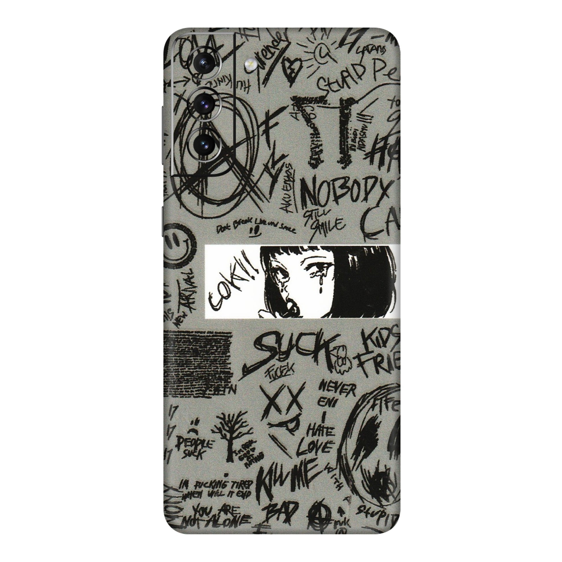 Samsung A/S Series Phone Skins (All Models) - Never Have Love Anime - 3D Embossed Finish (L-260) Samsung Galaxy S21 Plus 5G