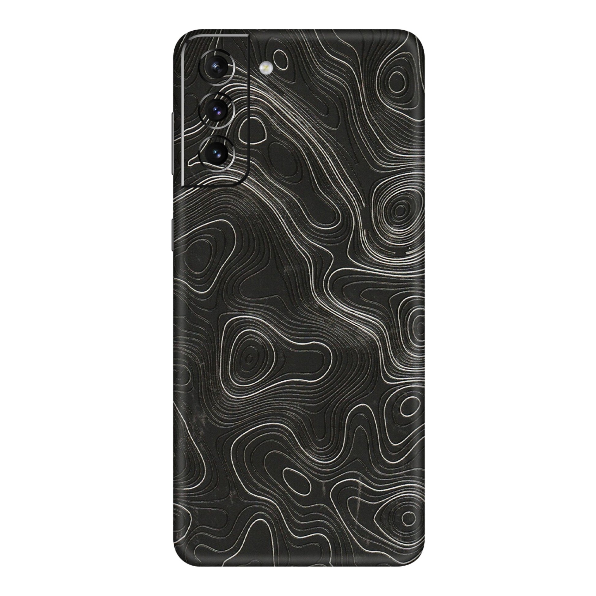 Samsung A/S Series Phone Skins (All Models) - Abstract White Line Map - 3D Embossed Finish (L-269) Samsung Galaxy S21 Plus 5G