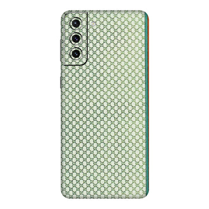 Samsung A/S Series Phone Skins (All Models) - Gucci Fabric Pattern - 3D Embossed Finish (L-73) Samsung Galaxy S21 Plus 5G