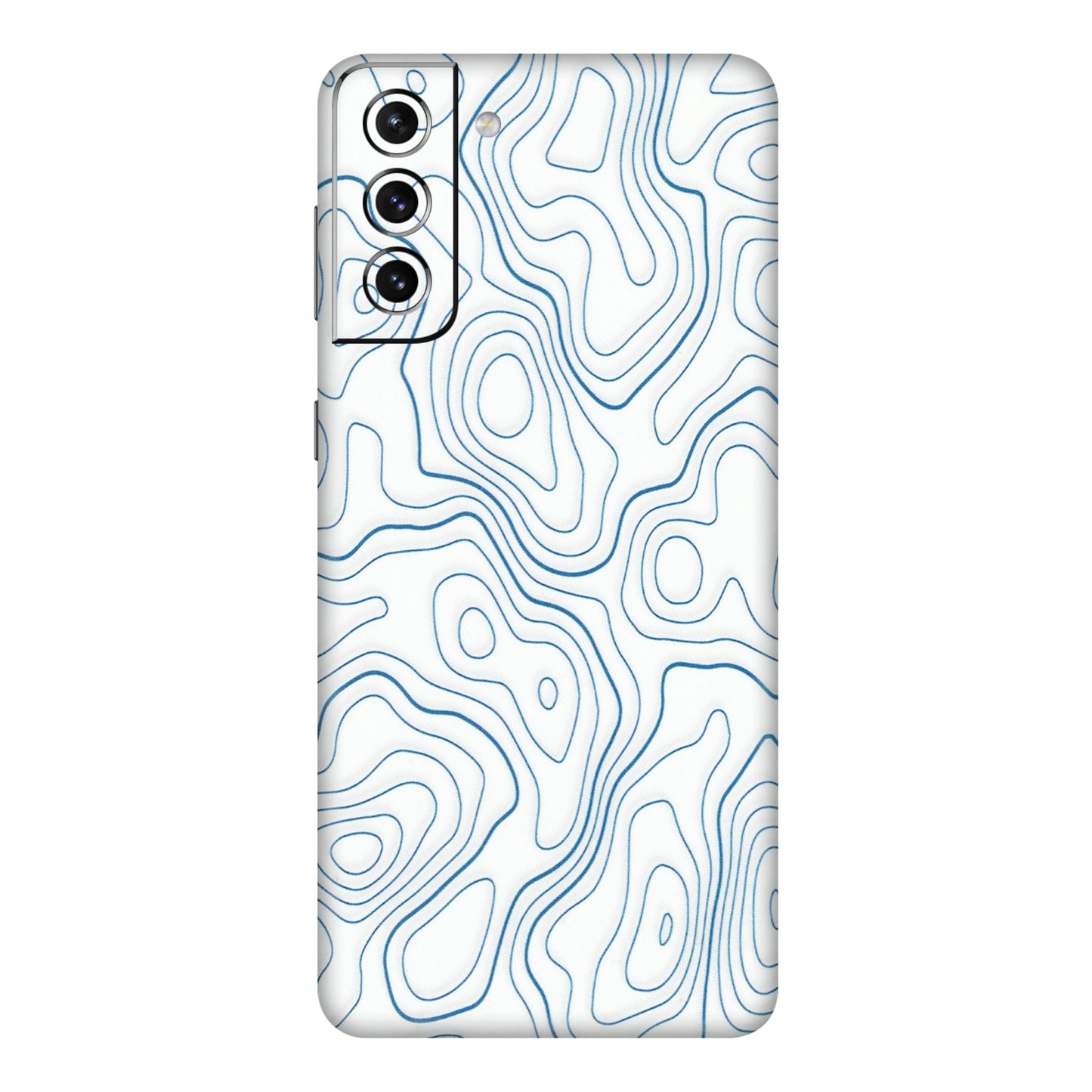Samsung A/S Series Phone Skins (All Models) - Blue And White Swirls - Matte Finish (M-139) Samsung Galaxy S21 Plus 5G
