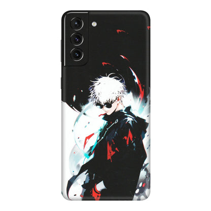 Samsung A/S Series Phone Skins (All Models) - Gojo Powerful Charater Kaisen Anime - Matte Finish (M-144) Samsung Galaxy S21 Plus 5G