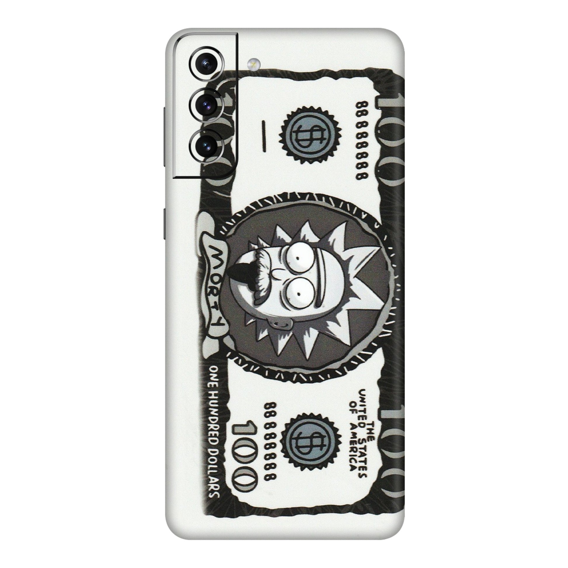 Samsung A/S Series Phone Skins (All Models) - Rick And Morty Hundred Dollar Anime - Matte Finish (M-161) Samsung Galaxy S21 Plus 5G