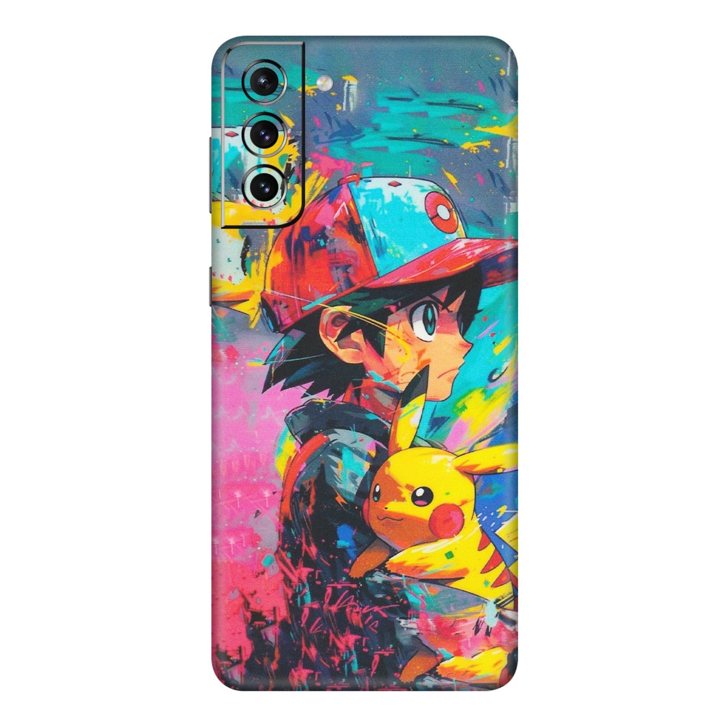 Samsung A/S Series Phone Skins (All Models) - Ash & Pikachu - Matte Finish (M-26) Samsung Galaxy S21 Plus 5G
