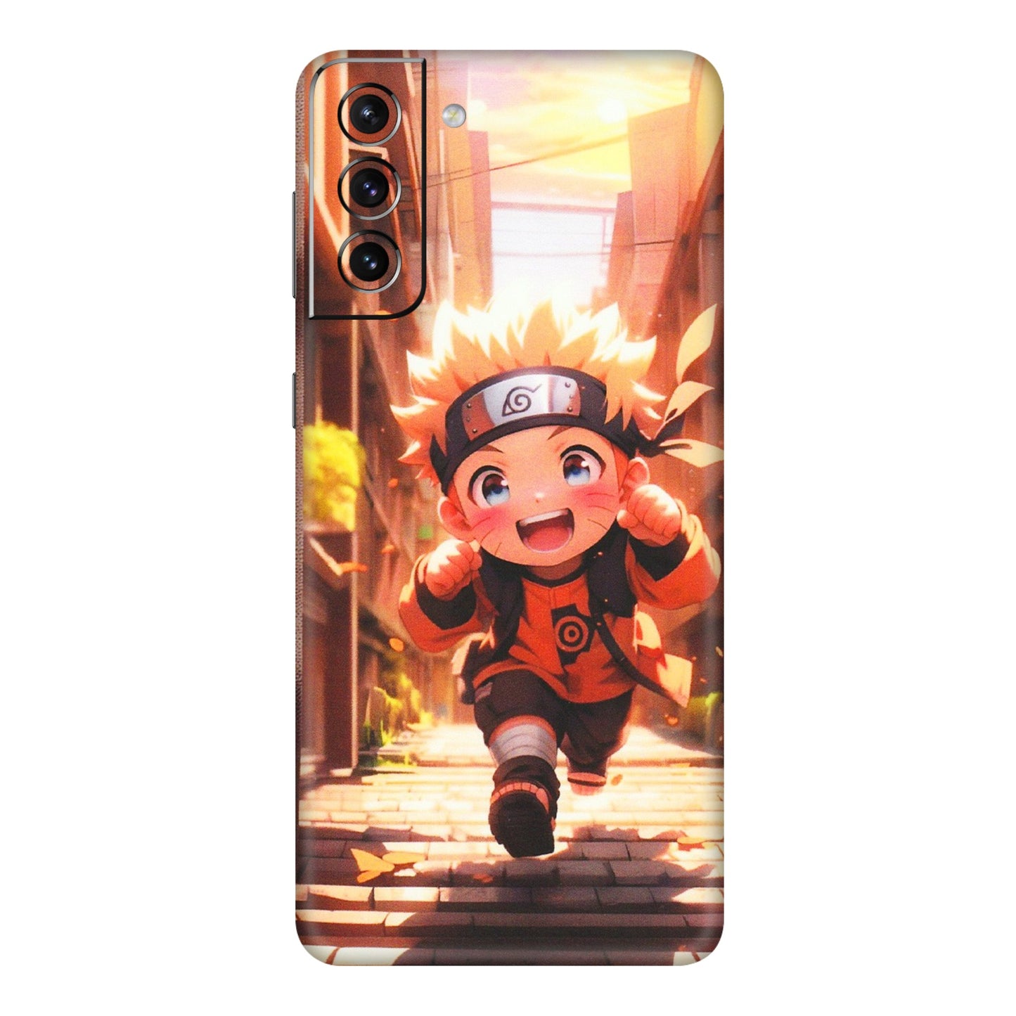 Samsung A/S Series Phone Skins (All Models) - Naruto Cute Toon Running - Matte Finish (M-04) Samsung Galaxy S21 Plus 5G