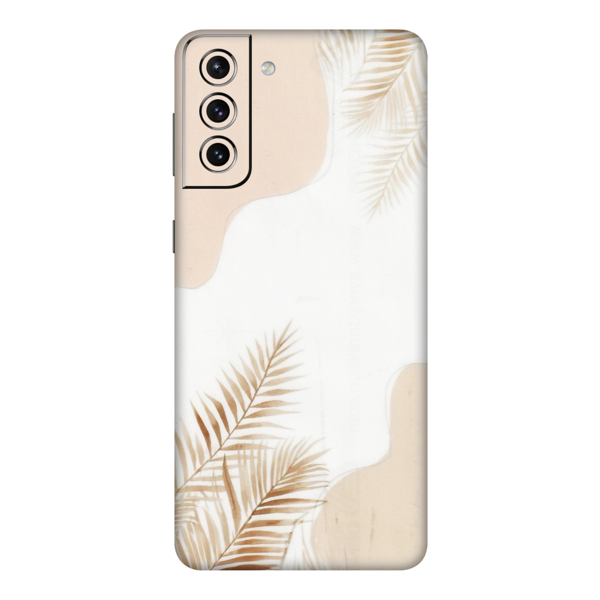 Samsung A/S Series Phone Skins (All Models) - Gold Petals Abstract - Transparent Finish (T-08) Samsung Galaxy S21 Plus 5G