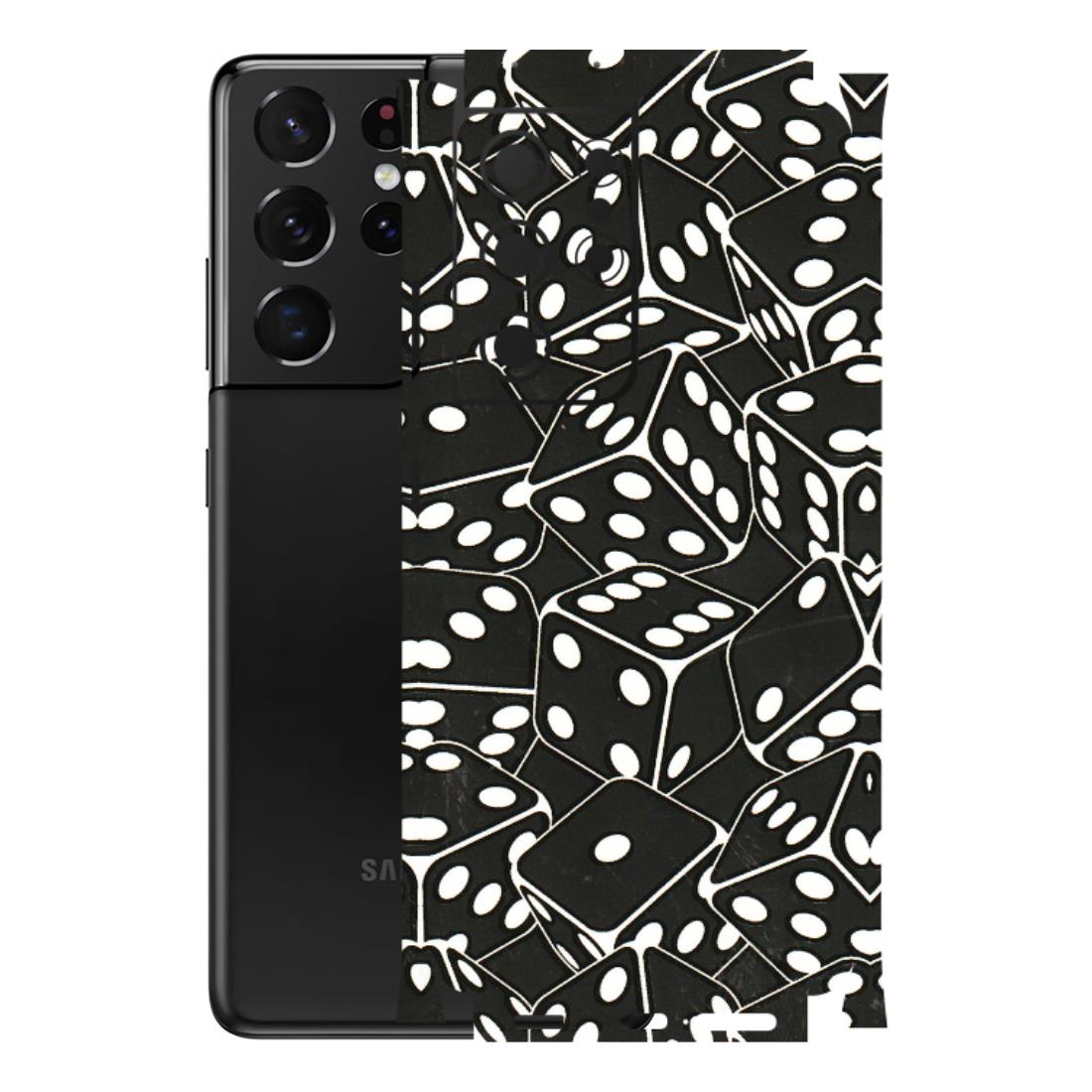 Samsung A/S Series Phone Skins (All Models) - Big Black Dices - 3D Embossed Finish (L-106) Samsung Galaxy S21 Ultra 5G