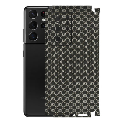 Samsung A/S Series Phone Skins (All Models) - Black G Print - 3D Embossed Finish (L-109) Samsung Galaxy S21 Ultra 5G