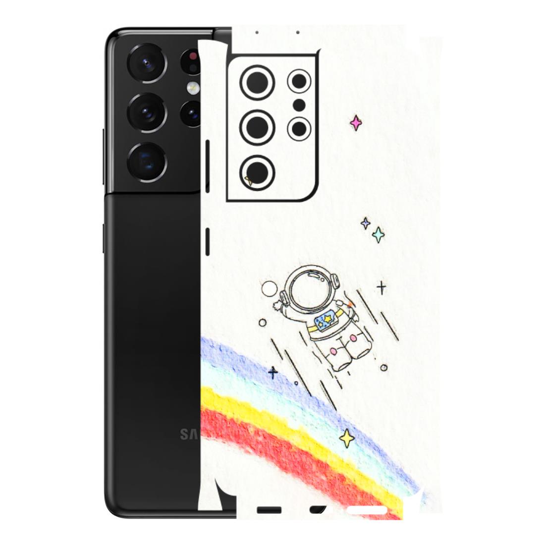 Samsung A/S Series Phone Skins (All Models) - Milkyway Astronaut - 3D Embossed Finish (L-110) Samsung Galaxy S21 Ultra 5G