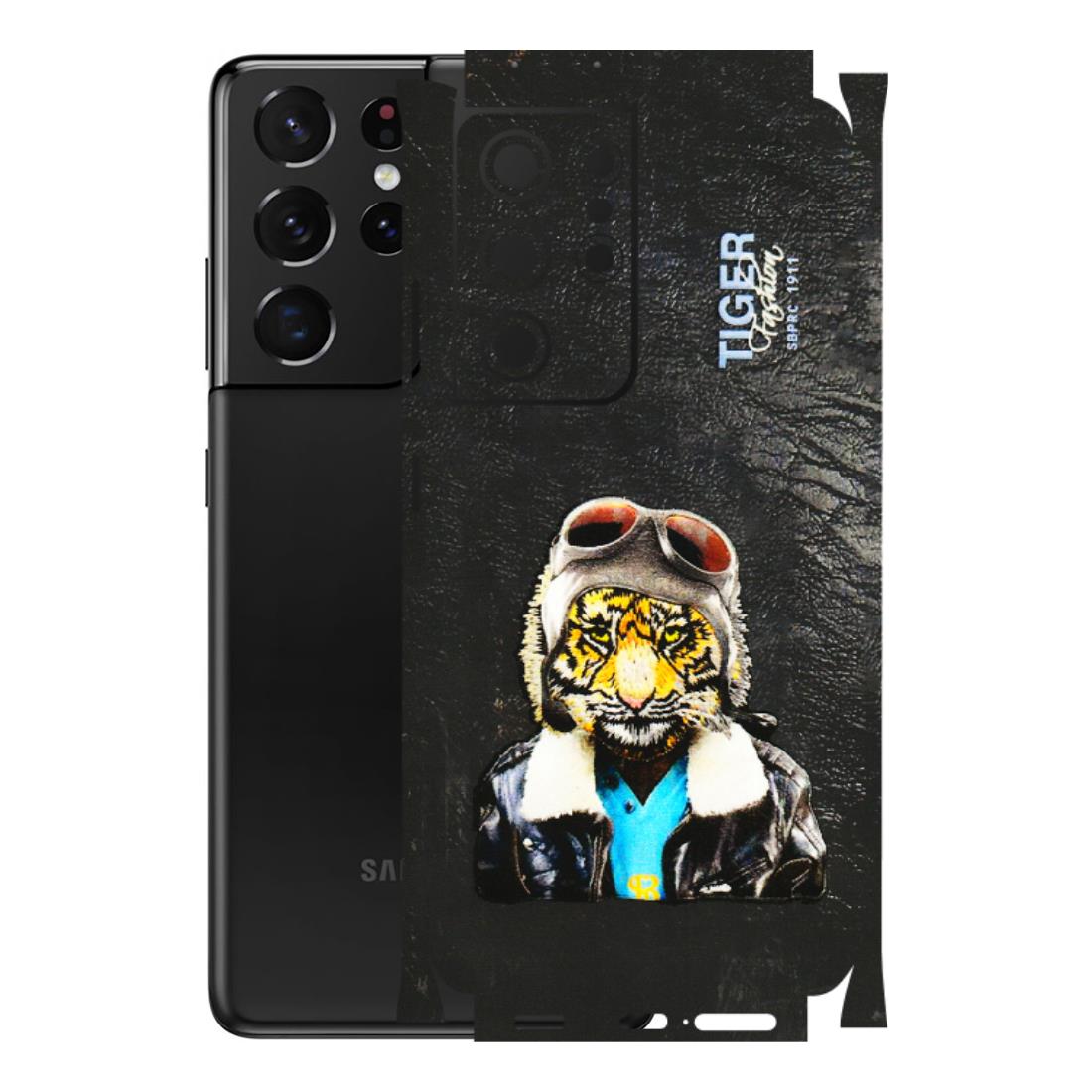 Samsung A/S Series Phone Skins (All Models) - Rider Tiger - 3D Embossed Finish (L-113) Samsung Galaxy S21 Ultra 5G