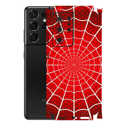 Samsung A/S Series Phone Skins (All Models) - Classic Spidey Web - 3D Embossed Finish (L-115) Samsung Galaxy S21 Ultra 5G