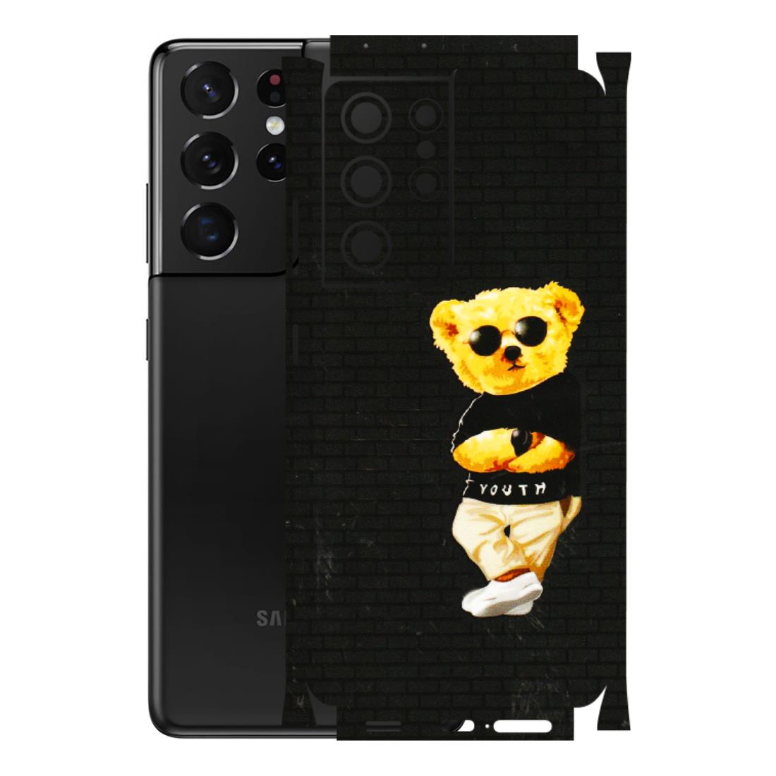Samsung A/S Series Phone Skins (All Models) - Classy Teddy Bear - 3D Embossed Finish (L-116) Samsung Galaxy S21 Ultra 5G