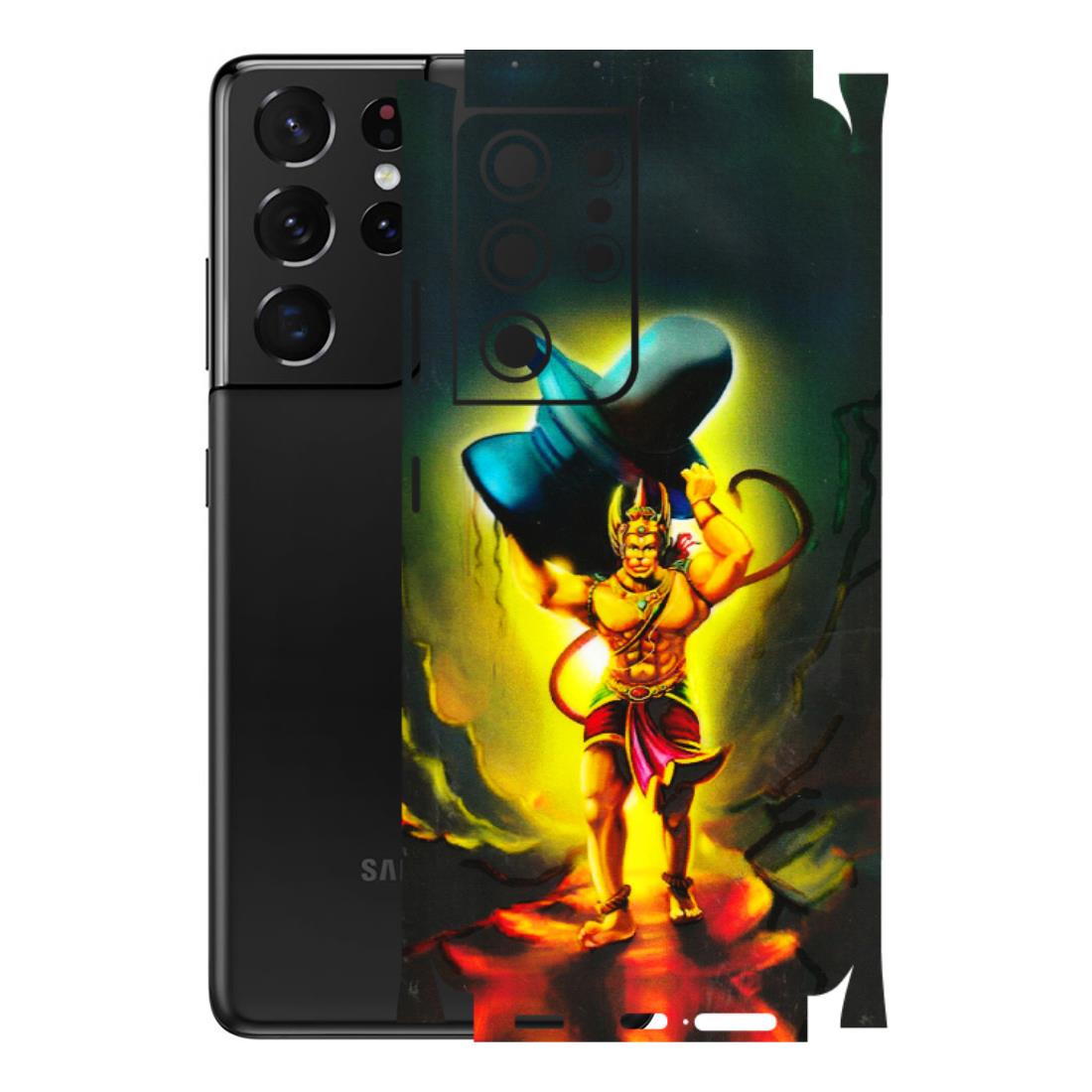 Samsung A/S Series Phone Skins (All Models) - Hanuman Ji - 3D Embossed Finish (L-128) Samsung Galaxy S21 Ultra 5G