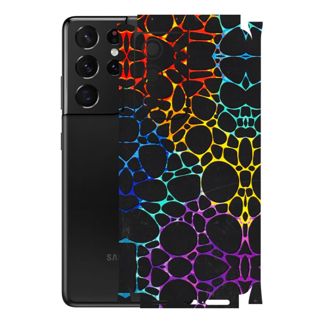 Samsung A/S Series Phone Skins (All Models) - Abstract Art MultiColour - 3D Embossed Finish (L-133) Samsung Galaxy S21 Ultra 5G