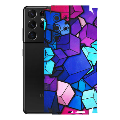 Samsung A/S Series Phone Skins (All Models) - Cube Doodle - 3D Embossed Finish (L-141) Samsung Galaxy S21 Ultra 5G