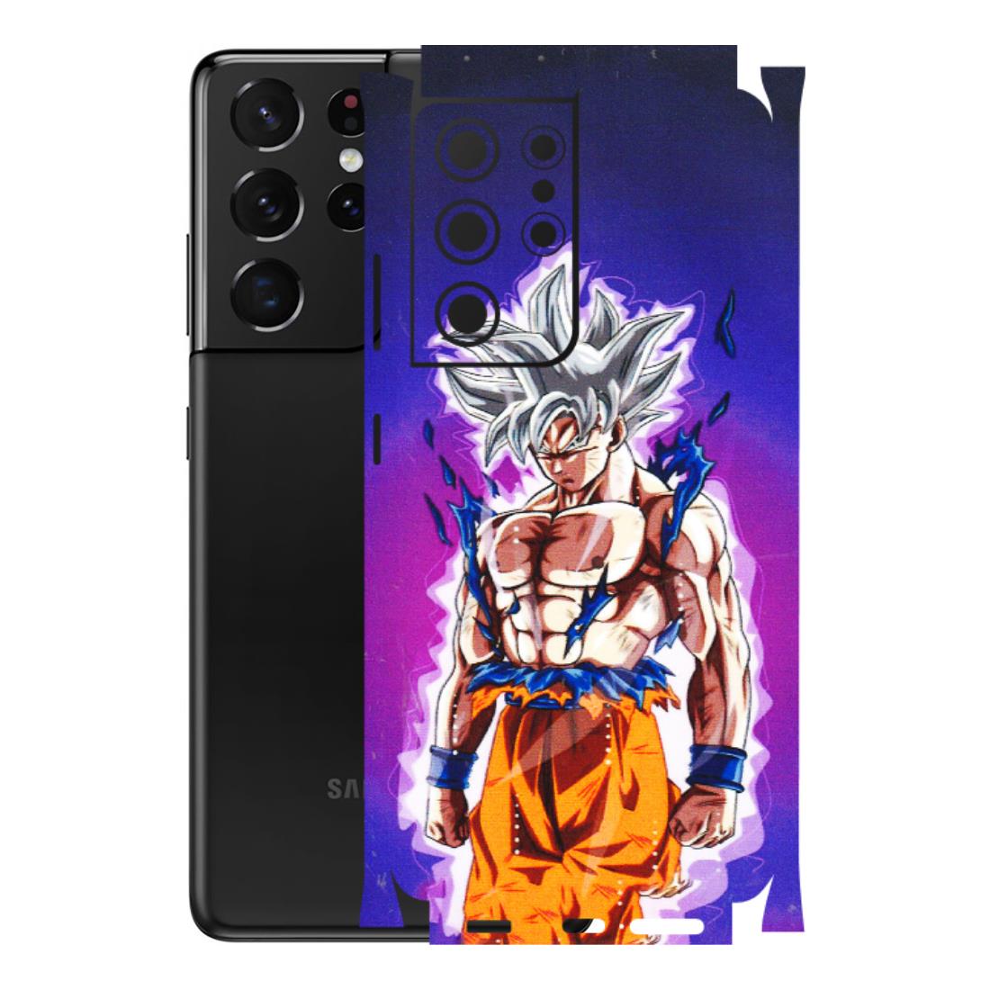 Samsung A/S Series Phone Skins (All Models) - Goku Purple Anime - 3D Embossed Finish (L-147) Samsung Galaxy S21 Ultra 5G