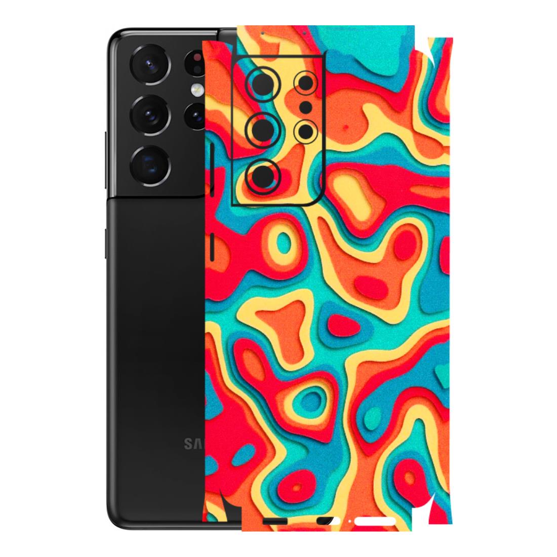 Samsung A/S Series Phone Skins (All Models) - Abstract Swirl - 3D Embossed Finish (L-150) Samsung Galaxy S21 Ultra 5G