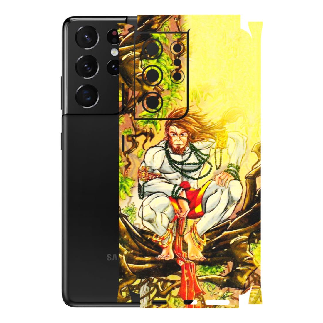 Samsung A/S Series Phone Skins (All Models) - Lord Hanuman - 3D Embossed Finish (L-152) Samsung Galaxy S21 Ultra 5G