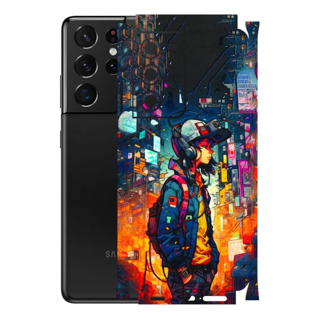 Samsung A/S Series Phone Skins (All Models) - Street Anime Guy - 3D Embossed Finish (L-158) Samsung Galaxy S21 Ultra 5G