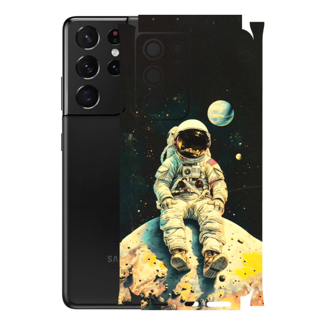 Samsung A/S Series Phone Skins (All Models) - Astronaut in Space - 3D Embossed Finish (L-16) Samsung Galaxy S21 Ultra 5G