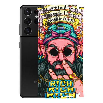 Samsung A/S Series Phone Skins (All Models) - Battle King Dude Face - 3D Embossed Finish (L-178) Samsung Galaxy S21 Ultra 5G