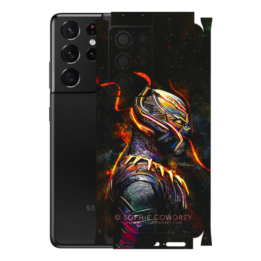 Samsung A/S Series Phone Skins (All Models) - Black Panther - 3D Embossed Finish (L-190) Samsung Galaxy S21 Ultra 5G