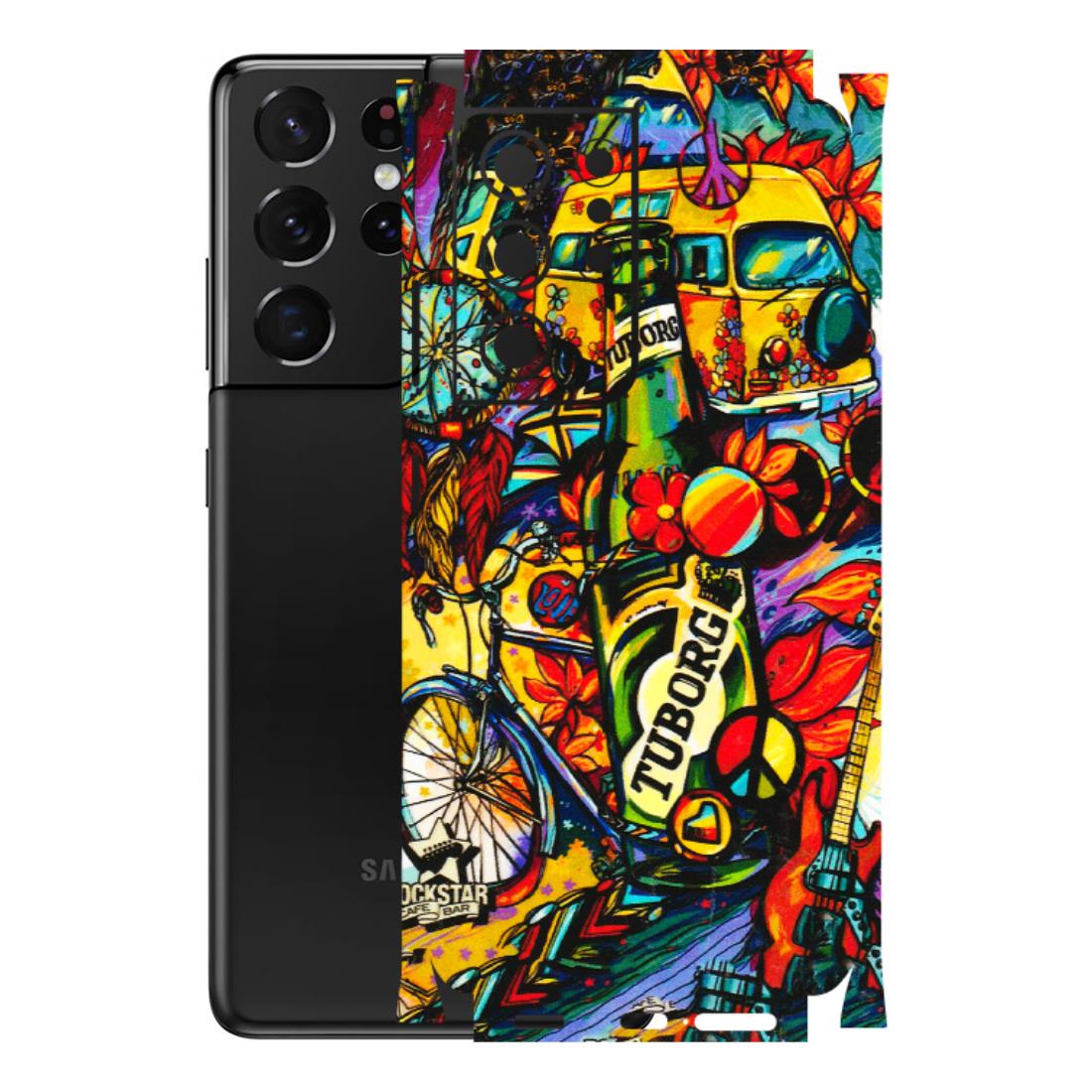 Samsung A/S Series Phone Skins (All Models) - Cool Beer Bottle - 3D Embossed Finish (L-193) Samsung Galaxy S21 Ultra 5G