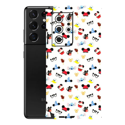 Samsung A/S Series Phone Skins (All Models) - Minnie Mouse & Donald Doodles s - 3D Embossed Finish (L-194) Samsung Galaxy S21 Ultra 5G