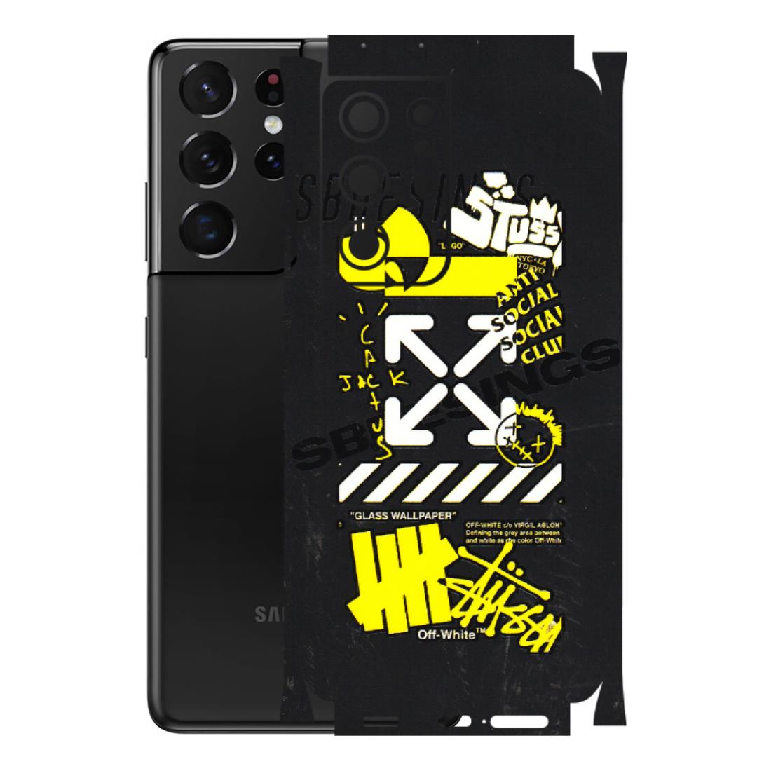 Samsung A/S Series Phone Skins (All Models) - Anti Social Graffiti - 3D Embossed Finish (L-198) Samsung Galaxy S21 Ultra 5G