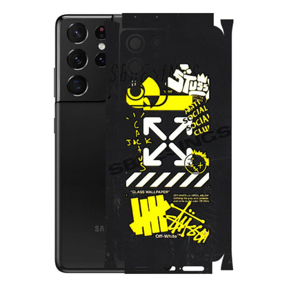 Samsung A/S Series Phone Skins (All Models) - Anti Social Graffiti - 3D Embossed Finish (L-198) Samsung Galaxy S21 Ultra 5G