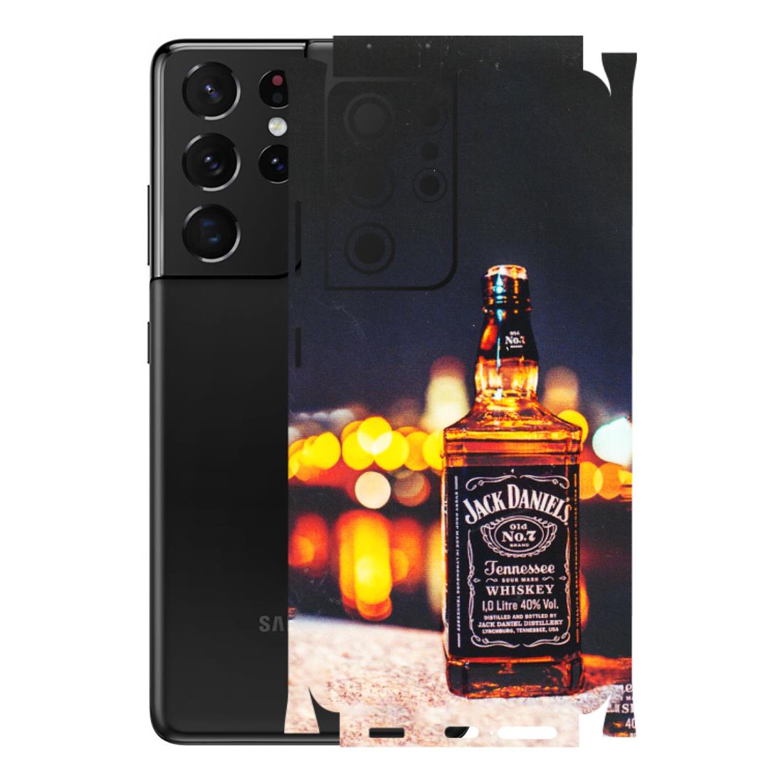 Samsung A/S Series Phone Skins (All Models) - JD Whiskey Bottle - 3D Embossed Finish (L-20) Samsung Galaxy S21 Ultra 5G