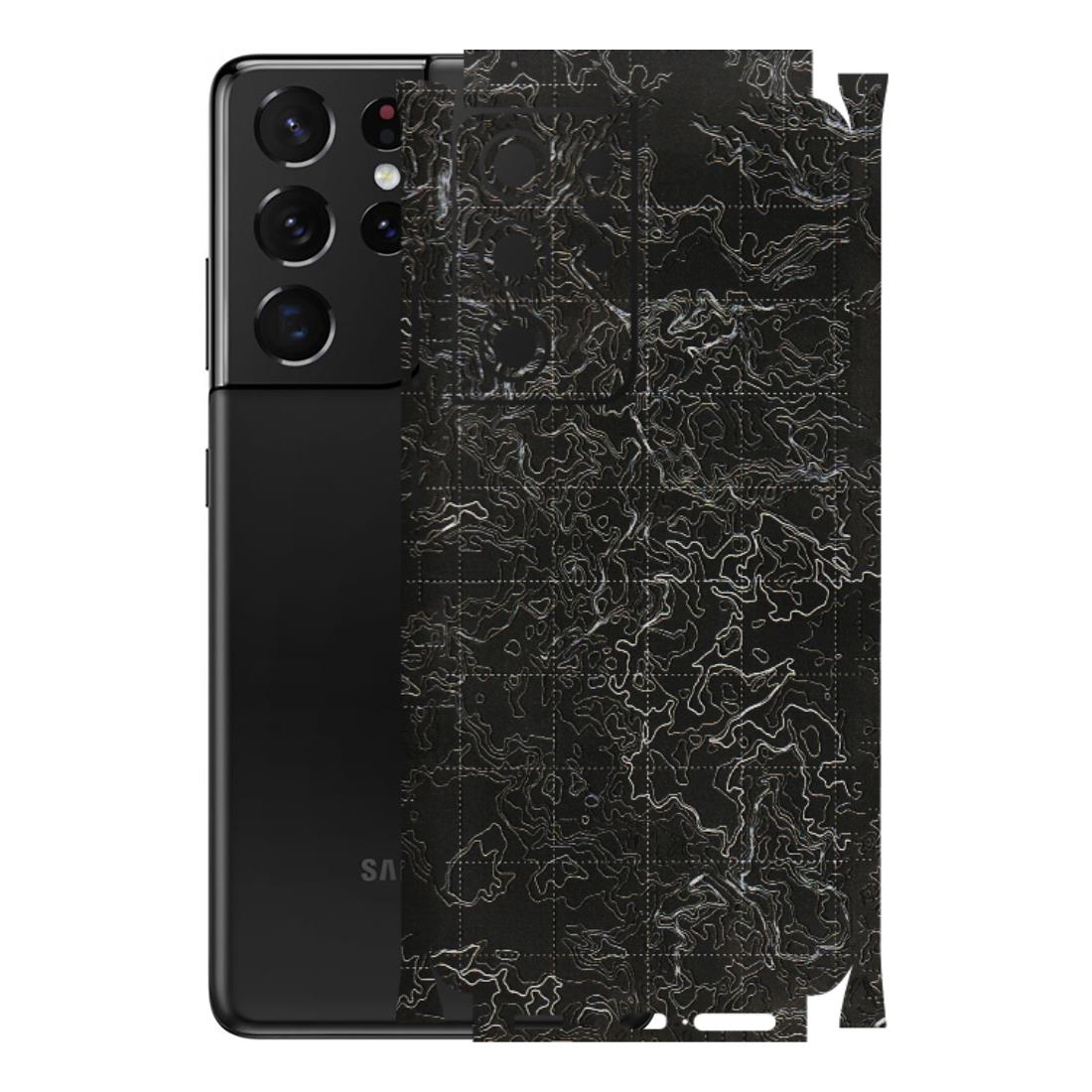 Samsung A/S Series Phone Skins (All Models) - Black map Texture - 3D Embossed Finish (L-201) Samsung Galaxy S21 Ultra 5G