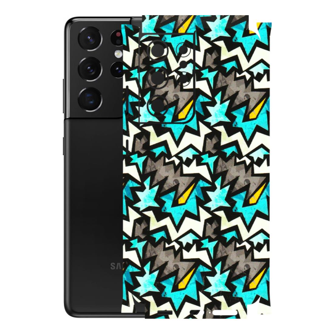 Samsung A/S Series Phone Skins (All Models) - Funky Zig Zag - 3D Embossed Finish (L-223) Samsung Galaxy S21 Ultra 5G