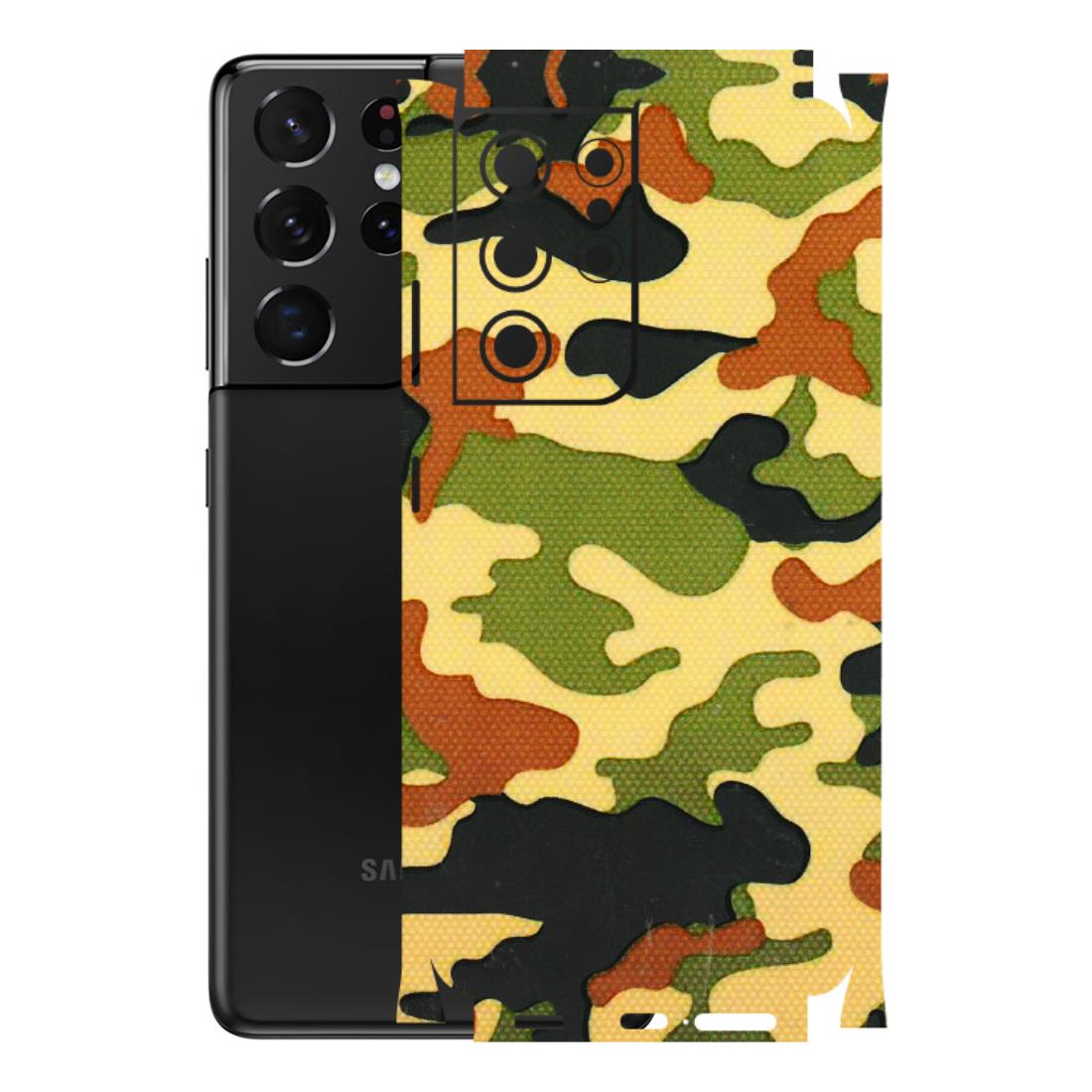 Samsung A/S Series Phone Skins (All Models) - Indian Military - 3D Embossed Finish (L-234) Samsung Galaxy S21 Ultra 5G