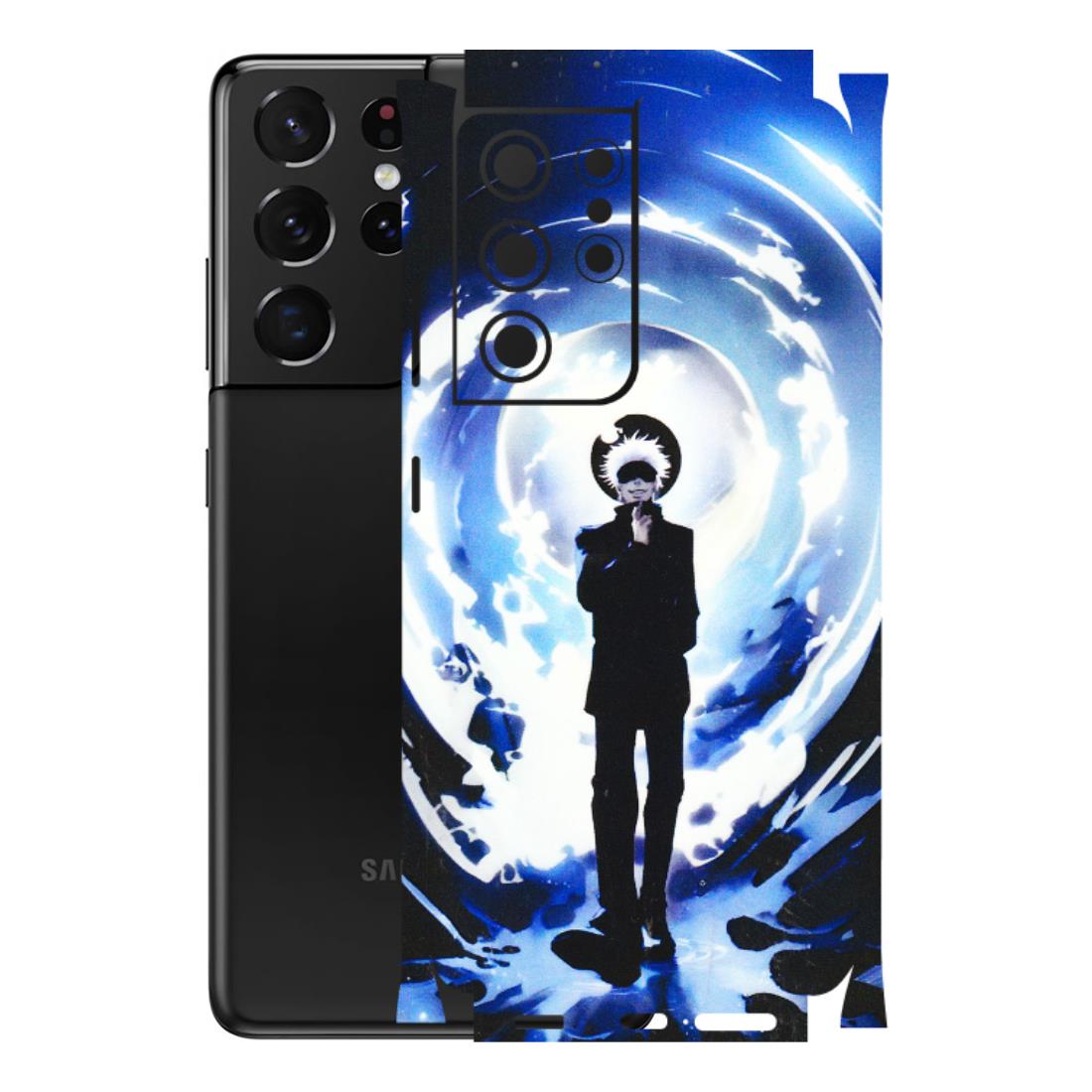Samsung A/S Series Phone Skins (All Models) - Satoru Gojo Dark Blue - 3D Embossed Finish (L-235) Samsung Galaxy S21 Ultra 5G