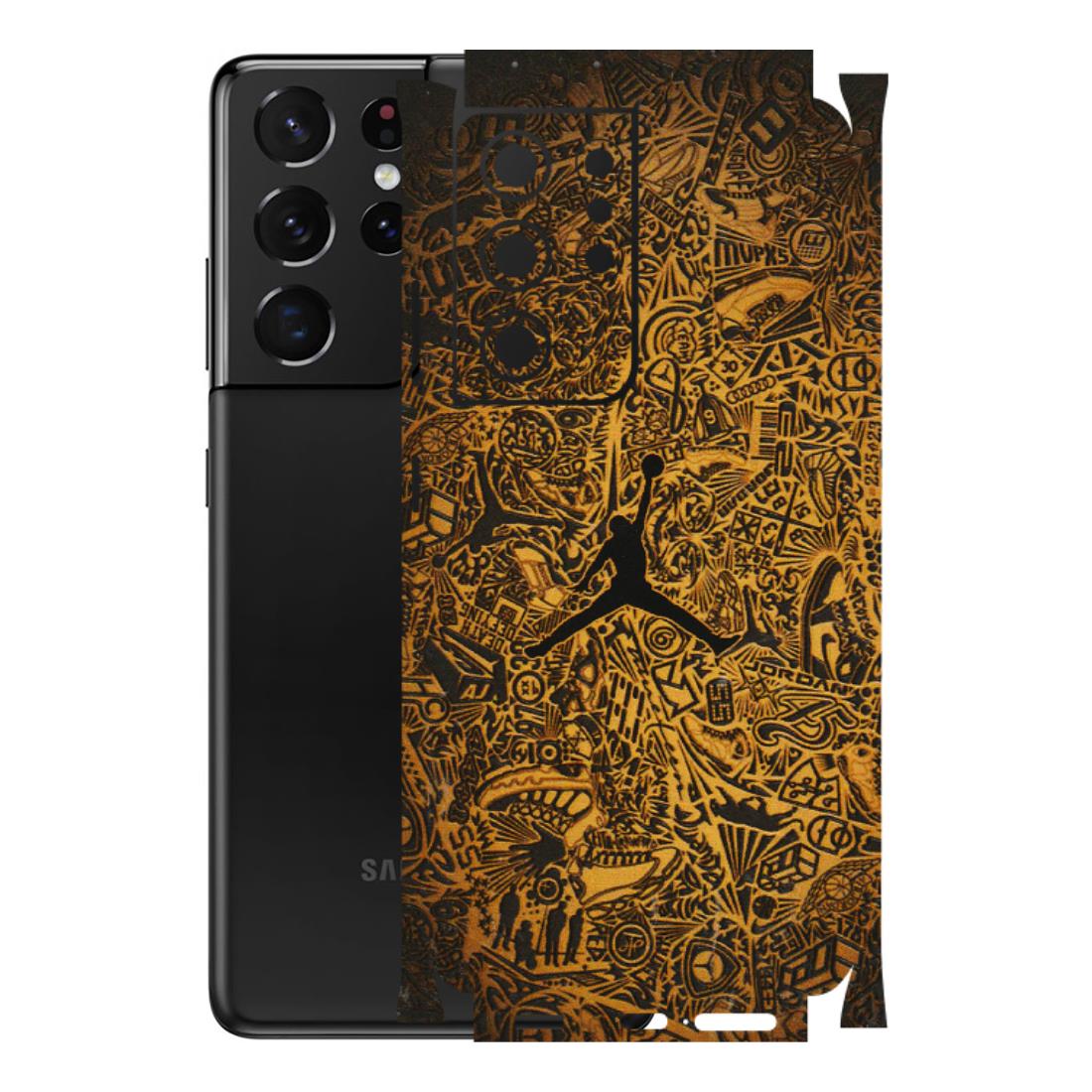 Samsung A/S Series Phone Skins (All Models) - Premium Gold Basketball Player - 3D Embossed Finish (L-236) Samsung Galaxy S21 Ultra 5G