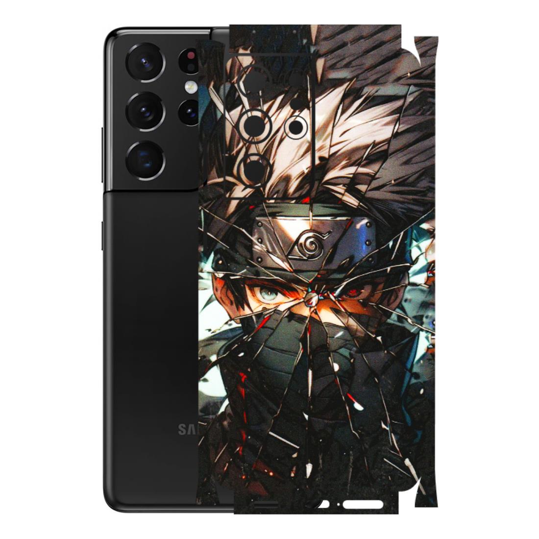 Samsung A/S Series Phone Skins (All Models) - Kakashi Shattered Glass Effect - 3D Embossed Finish (L-237) Samsung Galaxy S21 Ultra 5G