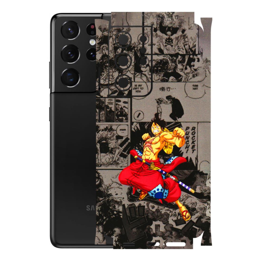 Samsung A/S Series Phone Skins (All Models) - One Piece Rocket Punch Manga - 3D Embossed Finish (L-25) Samsung Galaxy S21 Ultra 5G
