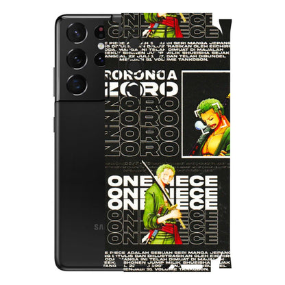 Samsung A/S Series Phone Skins (All Models) - One Piece Zoro - 3D Embossed Finish (L-250) Samsung Galaxy S21 Ultra 5G