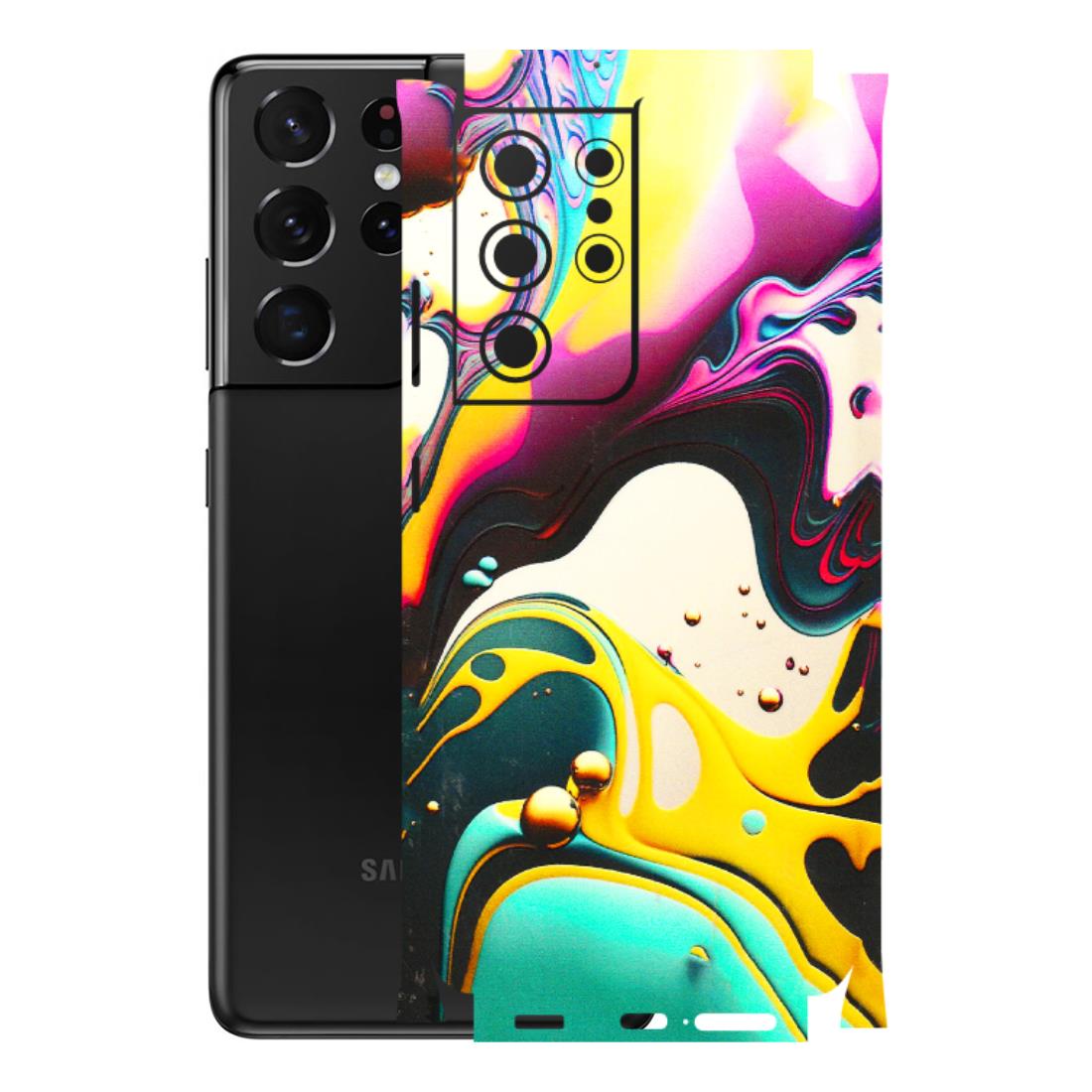 Samsung A/S Series Phone Skins (All Models) - Multicolor Abstract pattern - 3D Embossed Finish (L-254) Samsung Galaxy S21 Ultra 5G