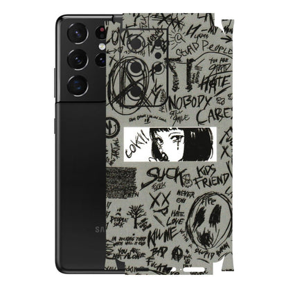 Samsung A/S Series Phone Skins (All Models) - Never Have Love Anime - 3D Embossed Finish (L-260) Samsung Galaxy S21 Ultra 5G