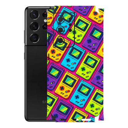 Samsung A/S Series Phone Skins (All Models) - Gameboy Colourful - 3D Embossed Finish (L-266) Samsung Galaxy S21 Ultra 5G