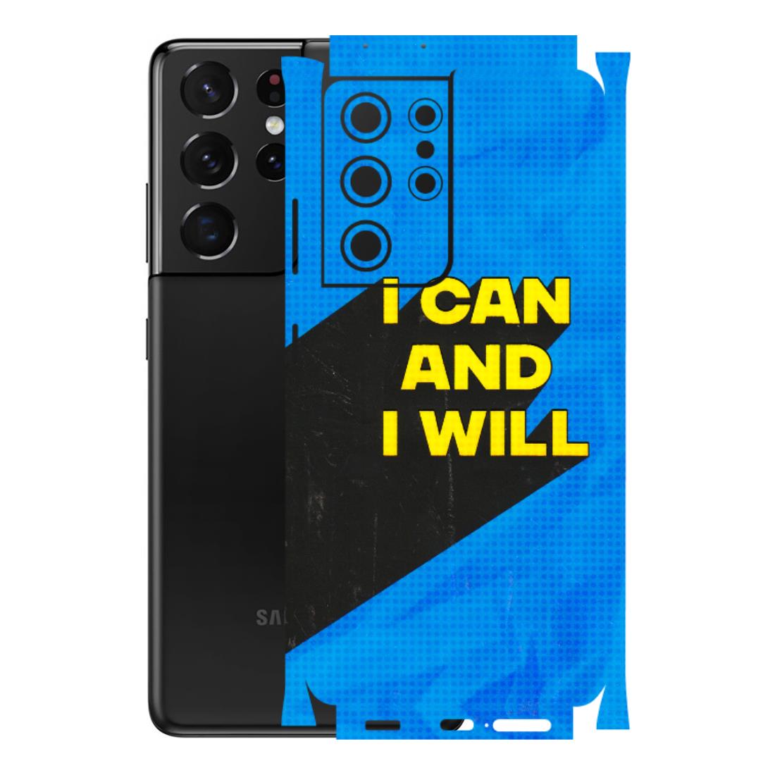 Samsung A/S Series Phone Skins (All Models) - I Can And I Will - 3D Embossed Finish (L-281) Samsung Galaxy S21 Ultra 5G