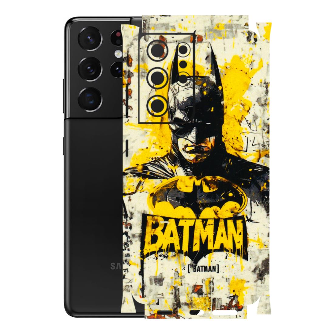 Samsung A/S Series Phone Skins (All Models) - Batman Yellow BT - 3D Embossed Finish (L-304) Samsung Galaxy S21 Ultra 5G