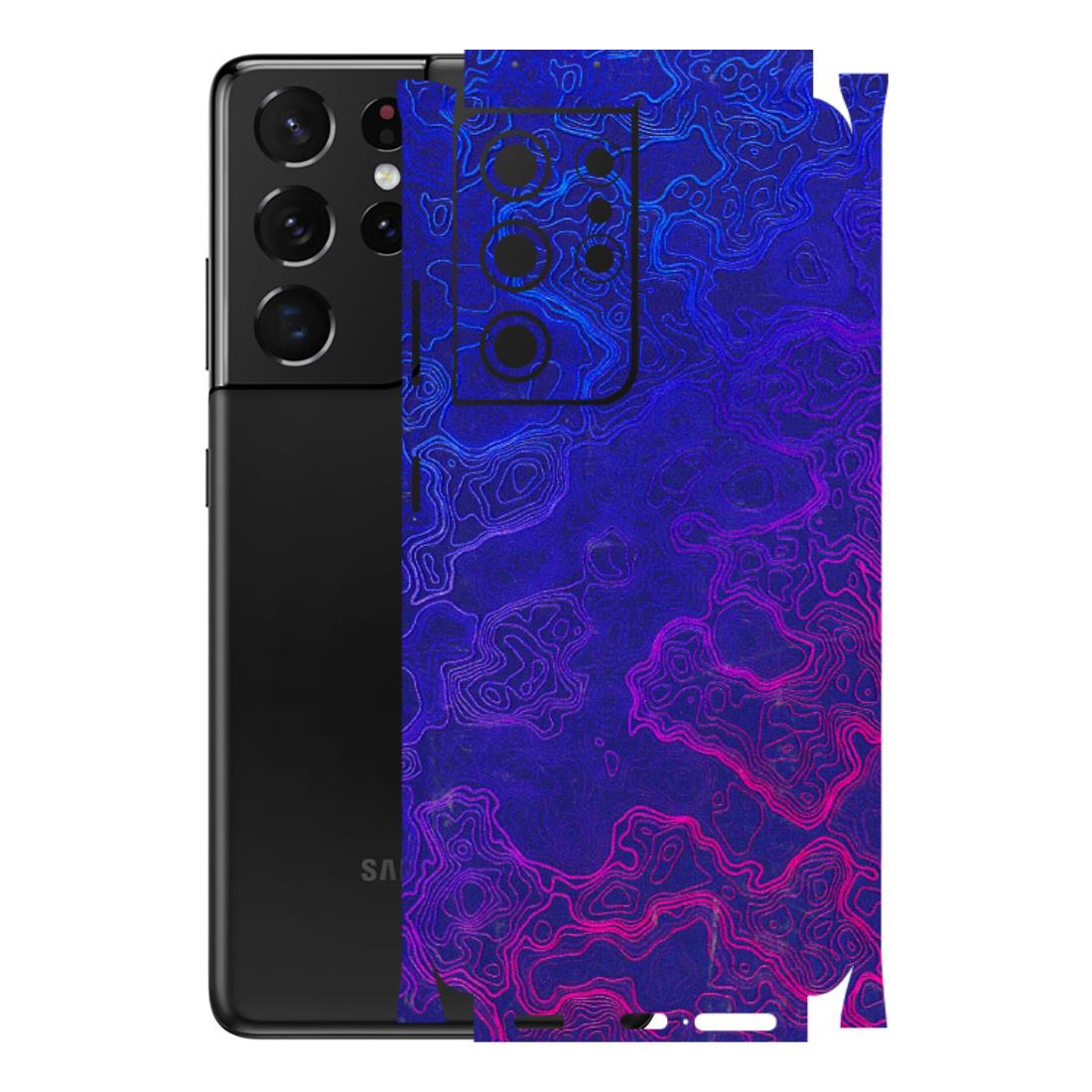 Samsung A/S Series Phone Skins (All Models) - Purple Ripples Swirl - 3D Embossed Finish (L-314) Samsung Galaxy S21 Ultra 5G