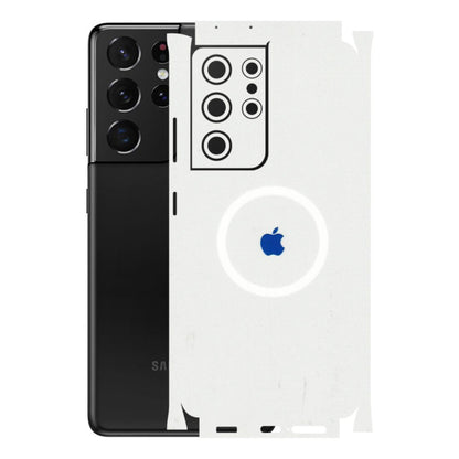 Samsung A/S Series Phone Skins (All Models) - iPhone Magsafe Logo - 3D Embossed Finish (L-320) Samsung Galaxy S21 Ultra 5G