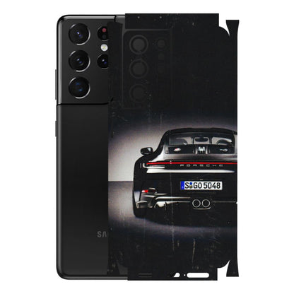 Samsung A/S Series Phone Skins (All Models) - New Black Porsche GT3 - 3D Embossed Finish (L-327) Samsung Galaxy S21 Ultra 5G