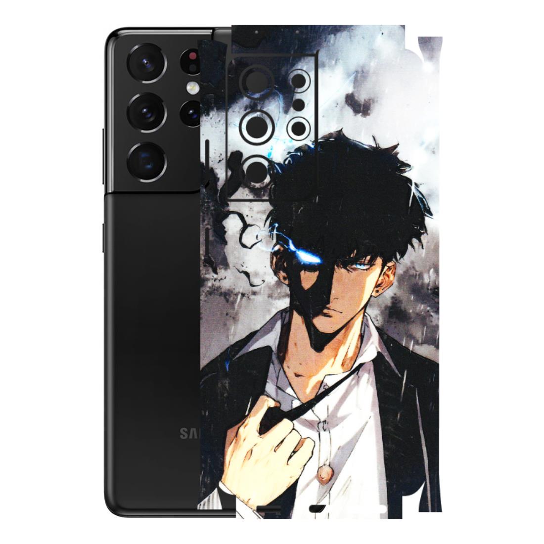 Samsung A/S Series Phone Skins (All Models) - Sung Jinwoo Manhwa Anime - 3D Embossed Finish (L-328) Samsung Galaxy S21 Ultra 5G