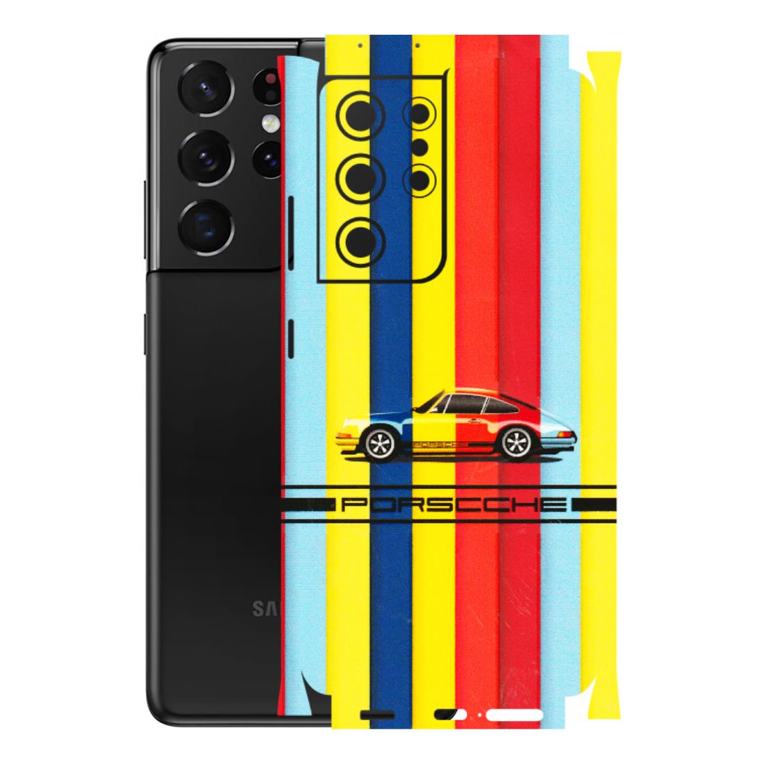 Samsung A/S Series Phone Skins (All Models) - Multicolour Porche - 3D Embossed Finish (L-39) Samsung Galaxy S21 Ultra 5G
